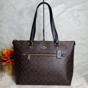 NWT COACH GALLERY TOTE IN SIGNATURE CANVAS